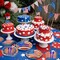 100 Pcs American Flag Party Supplies Set, Serves 25 – Disposable Patriotic Paper Plates, Napkins, and Forks, USA Flag-Themed Tableware for 4th of July, Memorial Day, Veterans Day, Independence Day BBQ